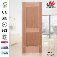 JHK-017 Klassik Zwei Panel Home Depot Badezimmer Schiebe-Sapele Furnier HDF Geformte Tür Skin